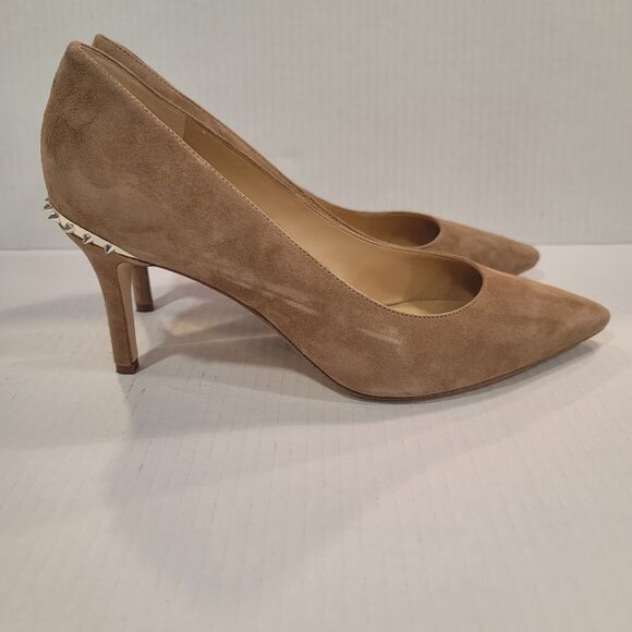 Sam Edelman Tonia Tan Suede Leather Spikes Heels Size 9.5M Pointed Toe Pump - Picture 5 of 8